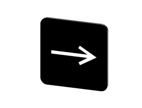 Etykieta samoprzylepna do kaset 22x22mm czarna inskrypcja symbol graficzny strzałka SIRIUS ACT 3SU1900-0AF16-0QR0 /10szt./