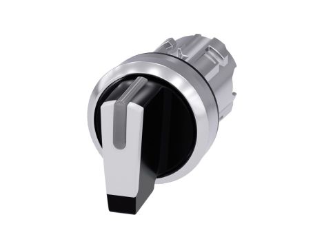 Przełącznik 3 pozycyjny 22mm czarny/biały z samopowrotem IOII możl podświetlenie metal IP69k SIRIUS ACT 3SU1052-2BM60-0AA0