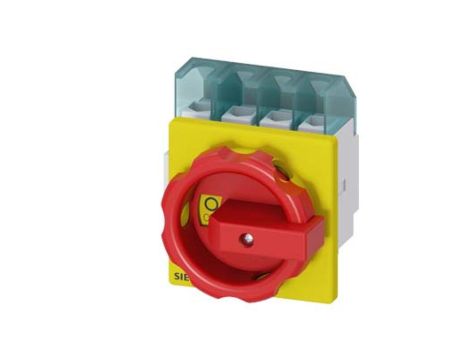 Rozłącznik główny/awaryjny 3P+N 32A 11.5kW AC23A 400V montaż tablicowy pokrętło żółto-czerwone 4 otwory 3LD2203-1TL53