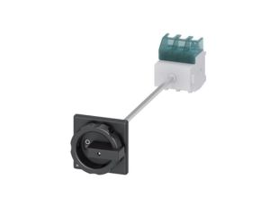 Rozłącznik główny 3P 63A 22kW AC23A 400V montaż na płycie z wałkiem pokrętło czarne 4 otwory 3LD2514-0TK51